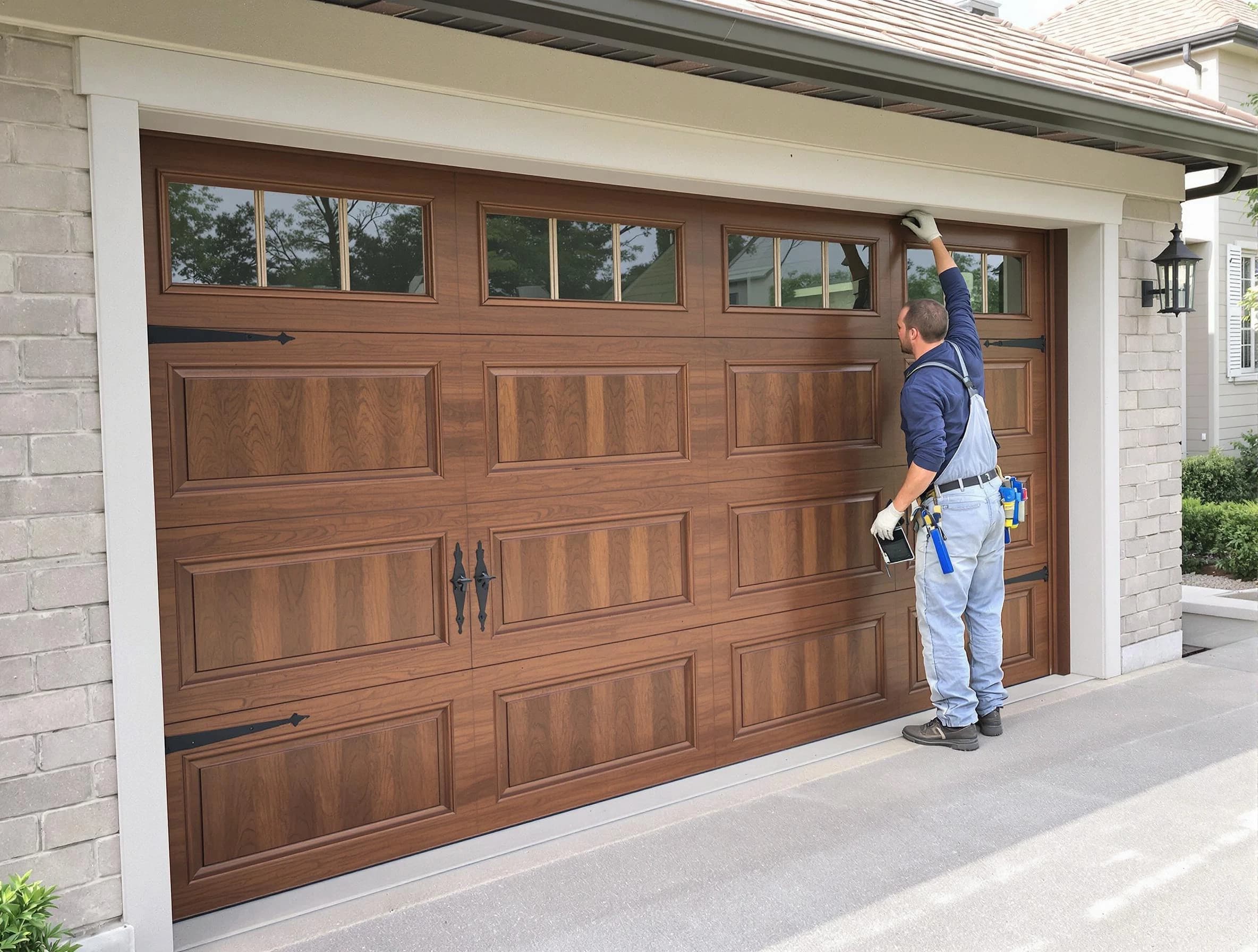 Custom garage door showcase by Plain City Garage Door Repair in Plain City