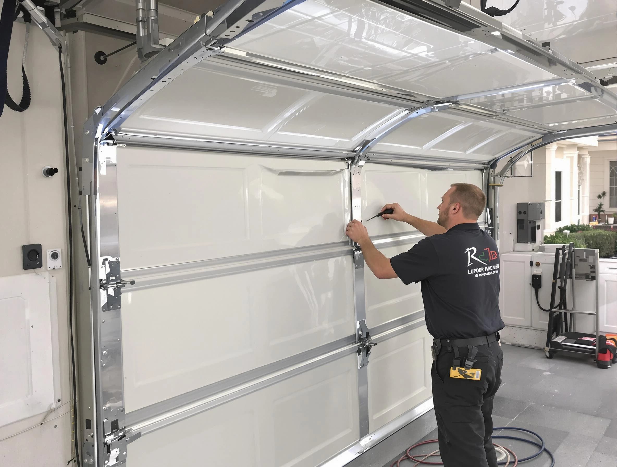 Plain City Garage Door Repair professional performing panel repair in Plain City