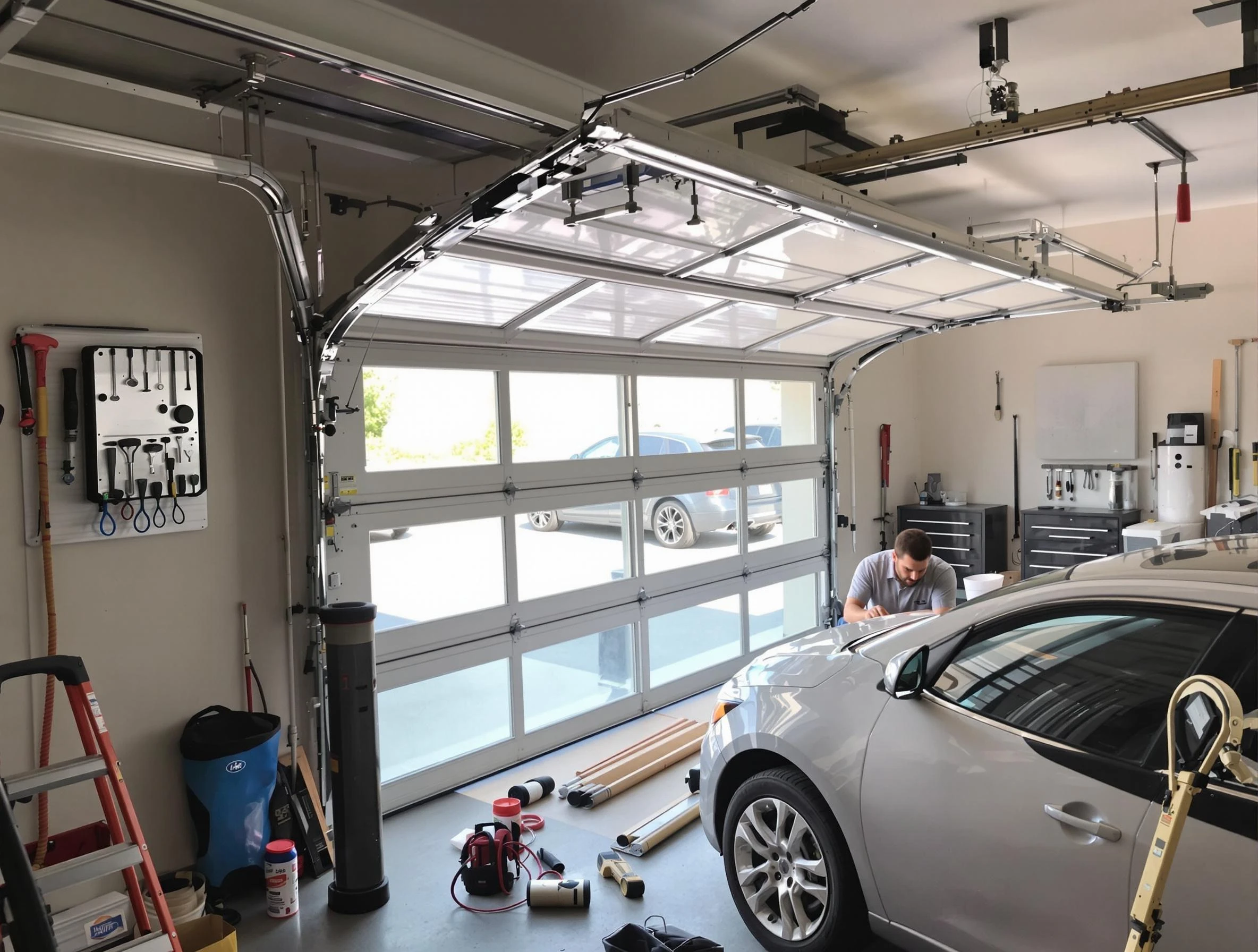 Garage door noise reduction service by Plain City Garage Door Repair in Plain City