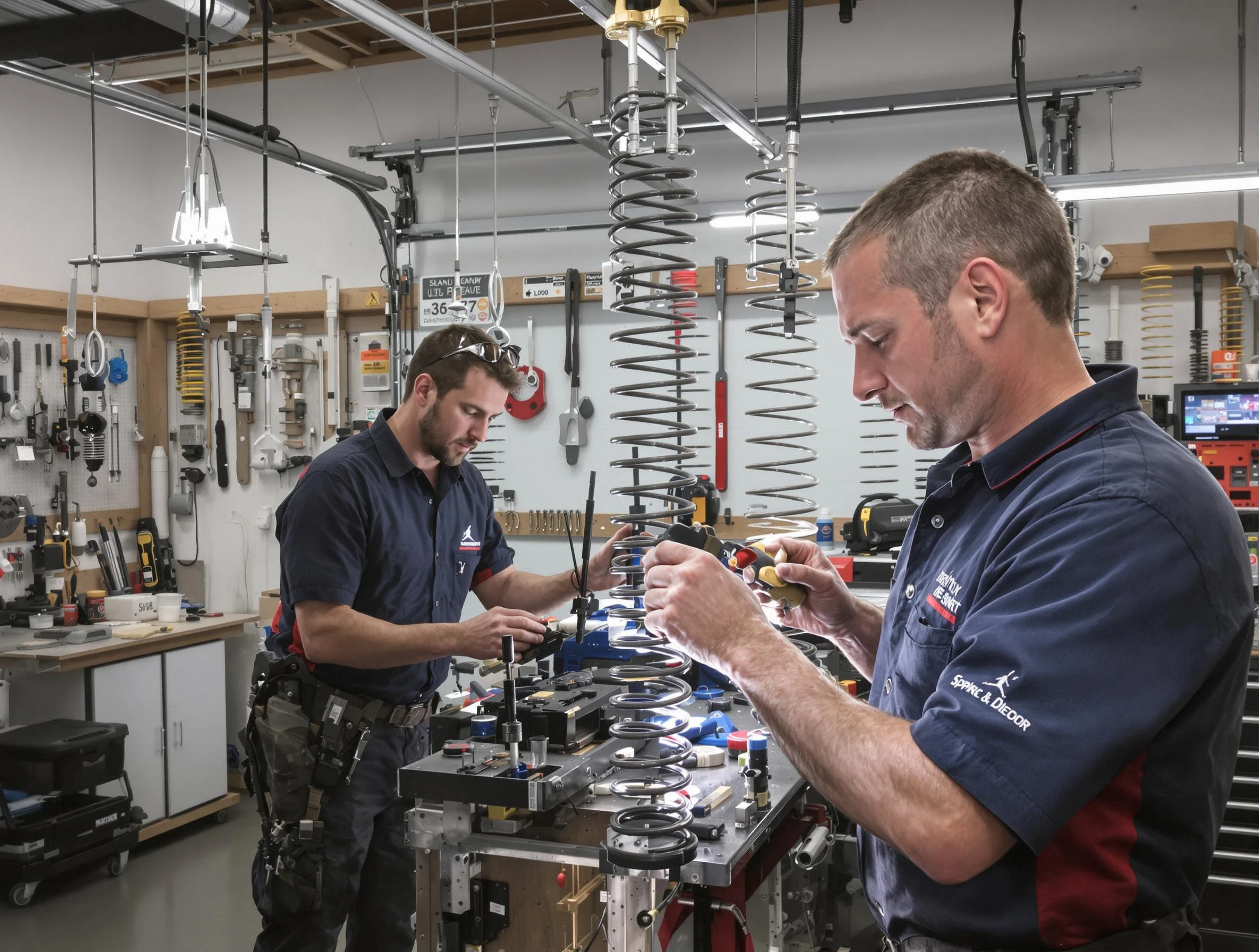 Garage door spring repair service by Plain City Garage Door Repair in Plain City