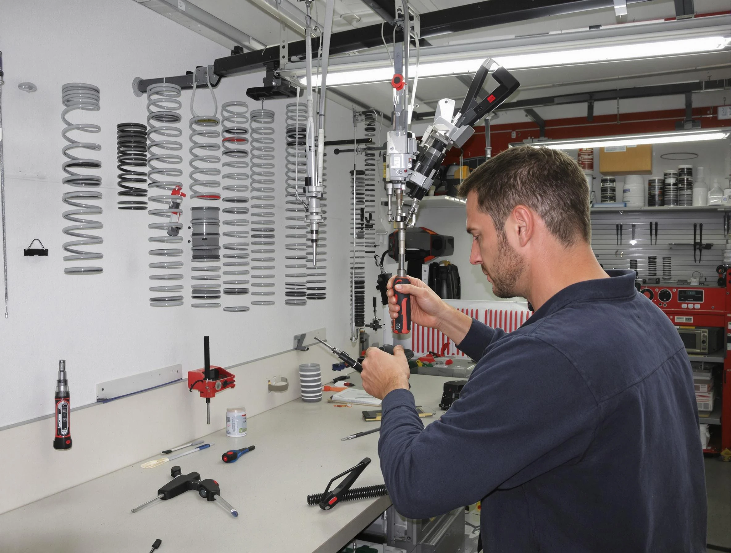 Plain City Garage Door Repair safety certified technician performing precision spring replacement in Plain City